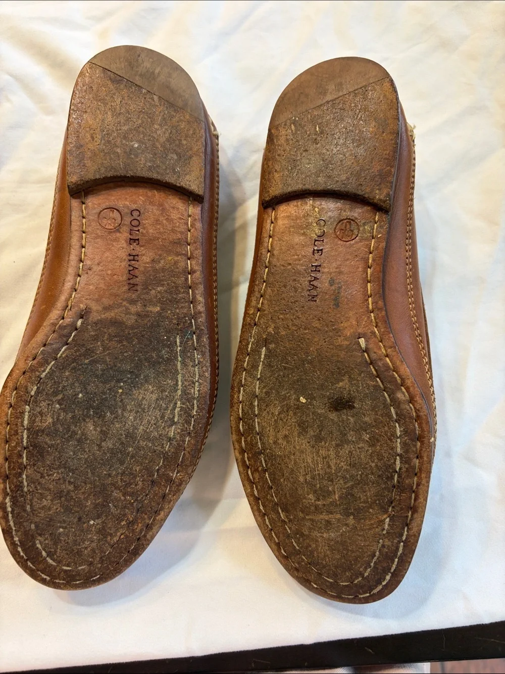 Cole Haan Tan Leather Moccasin Driving Loafers